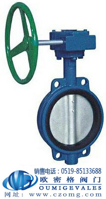 中线蜗轮对夹软密封蝶阀